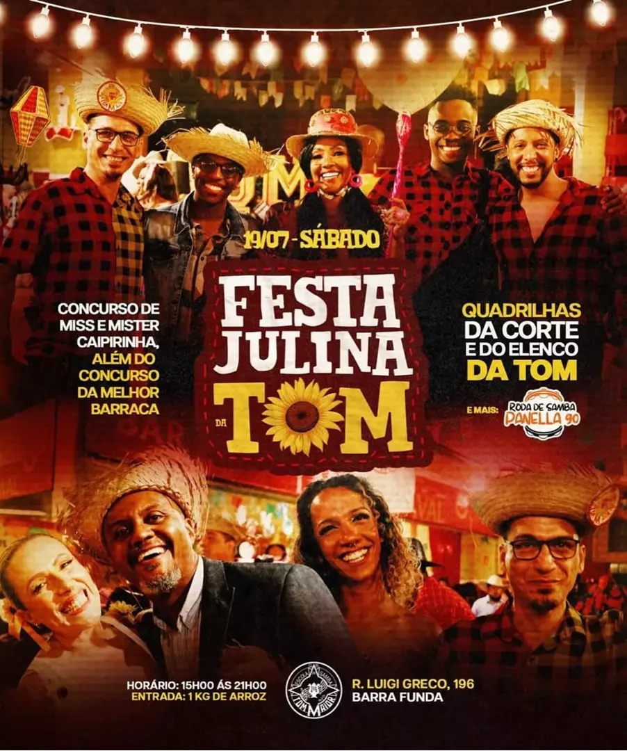 DE VOLTA AO GRUPO ESPECIAL, TOM MAIOR REALIZARÁ FESTA JULINA NESTA SÁBADO (19)